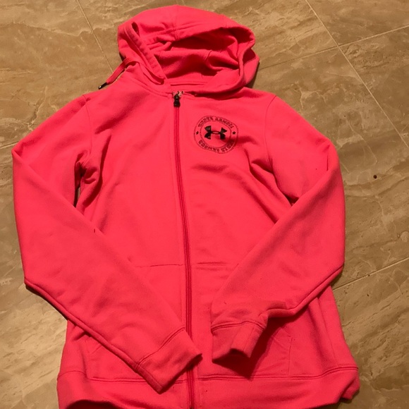 neon pink under armor jacket womens sm - Picture 1 of 4